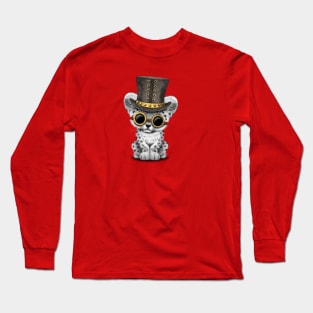 Steampunk Snow Leopard Cub Long Sleeve T-Shirt